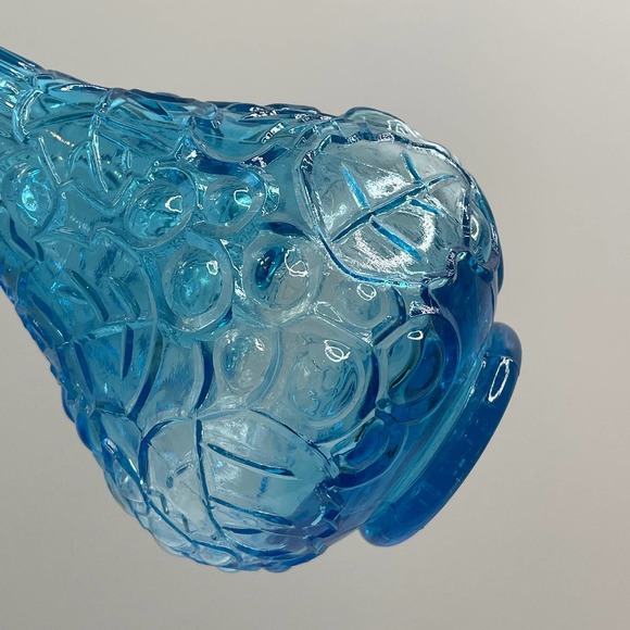 Blue Decanter Glass Pattern #473, Niagra, AKA Grape, Ice Blue, w/Stopper - Picture 7 of 8